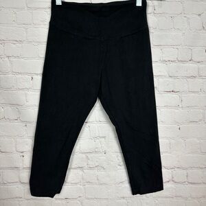 Marika women's cotton stretch black cropped leggings, sz S GUC